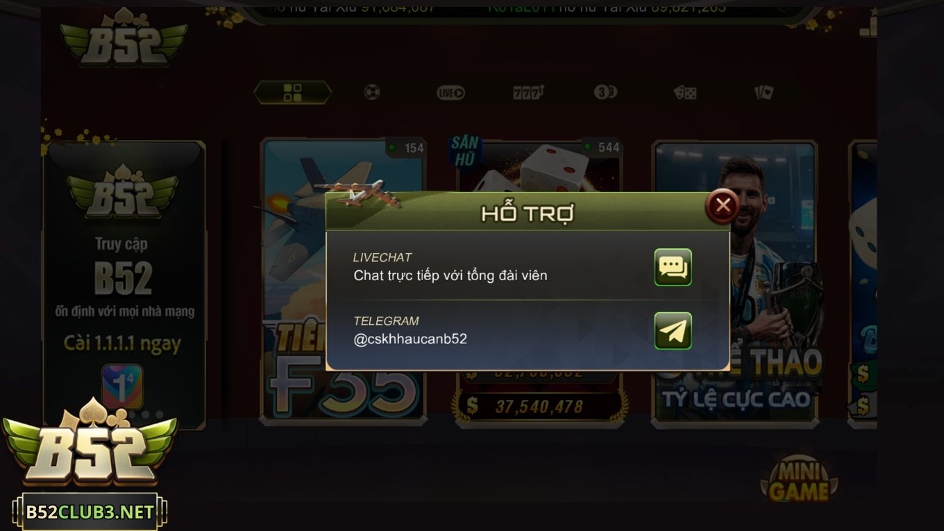 Lưu ý khi liên hệ B52 CLUB