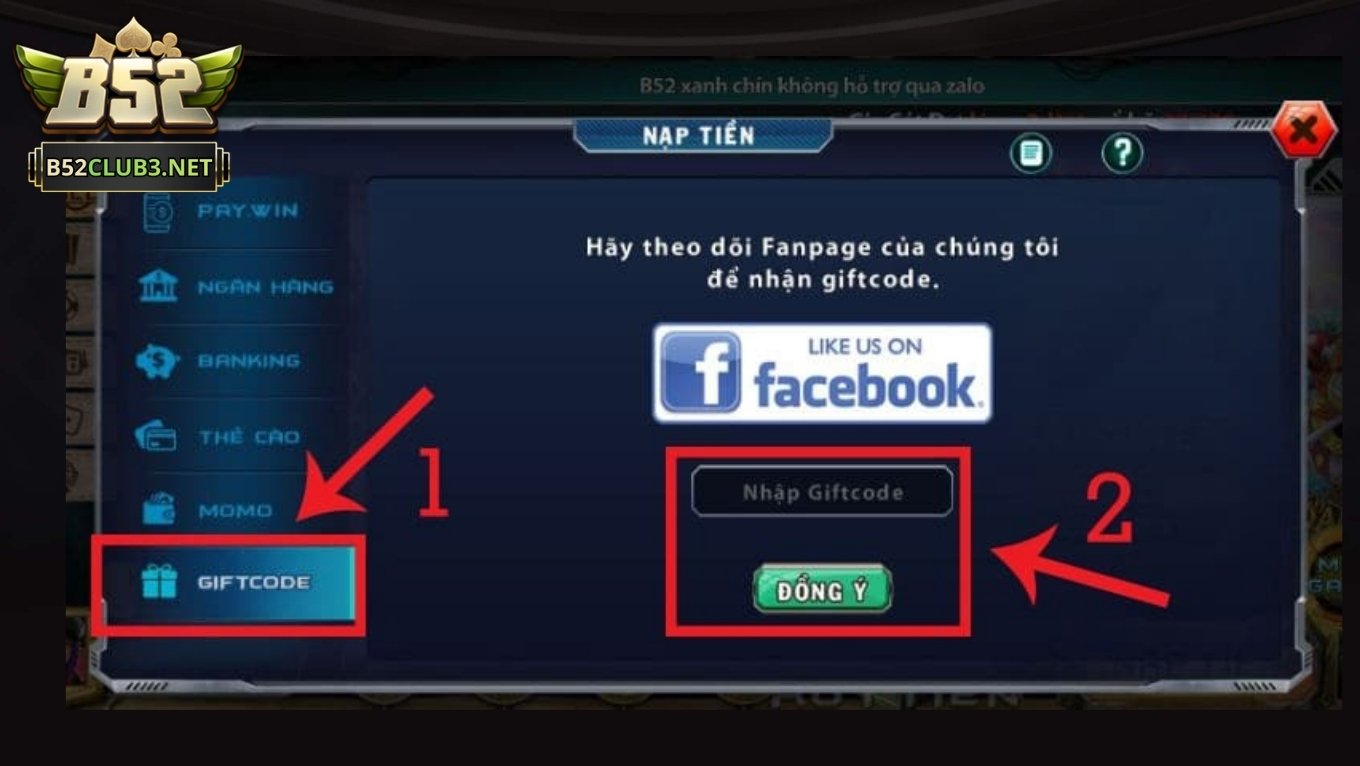 Điều kiện nhận Giftcode B52 CLUB