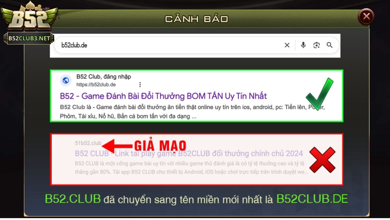 góc cảnh báo b52 club