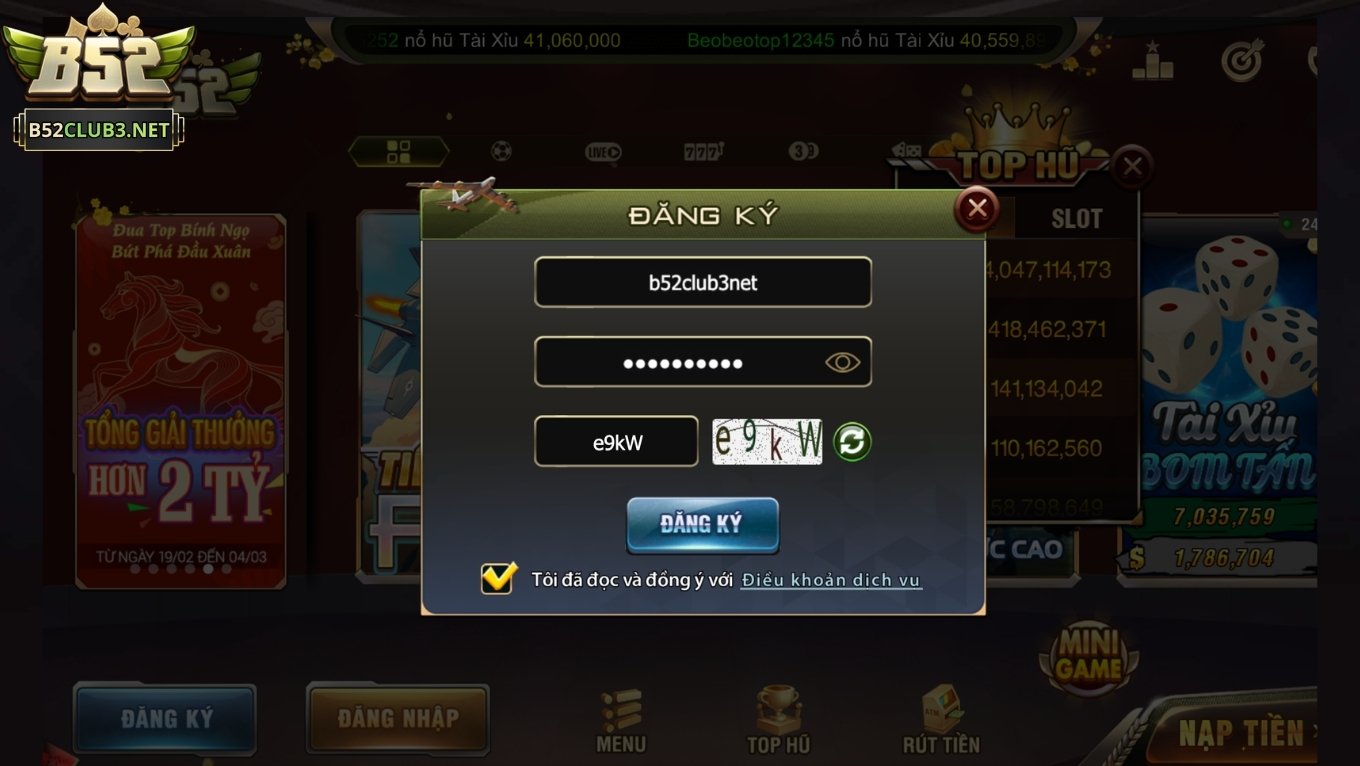 Hướng dẫn đăng ký B52 CLUB chi tiết