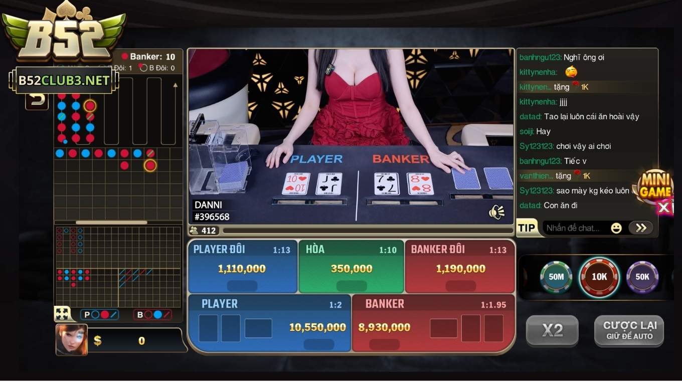 Siêu phẩm baccarat live tại casino B52 CLUB